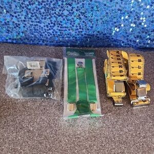 3 pc. of Suspenders & Measuring Tape Set - Saint Patricks & Black Dockers.
